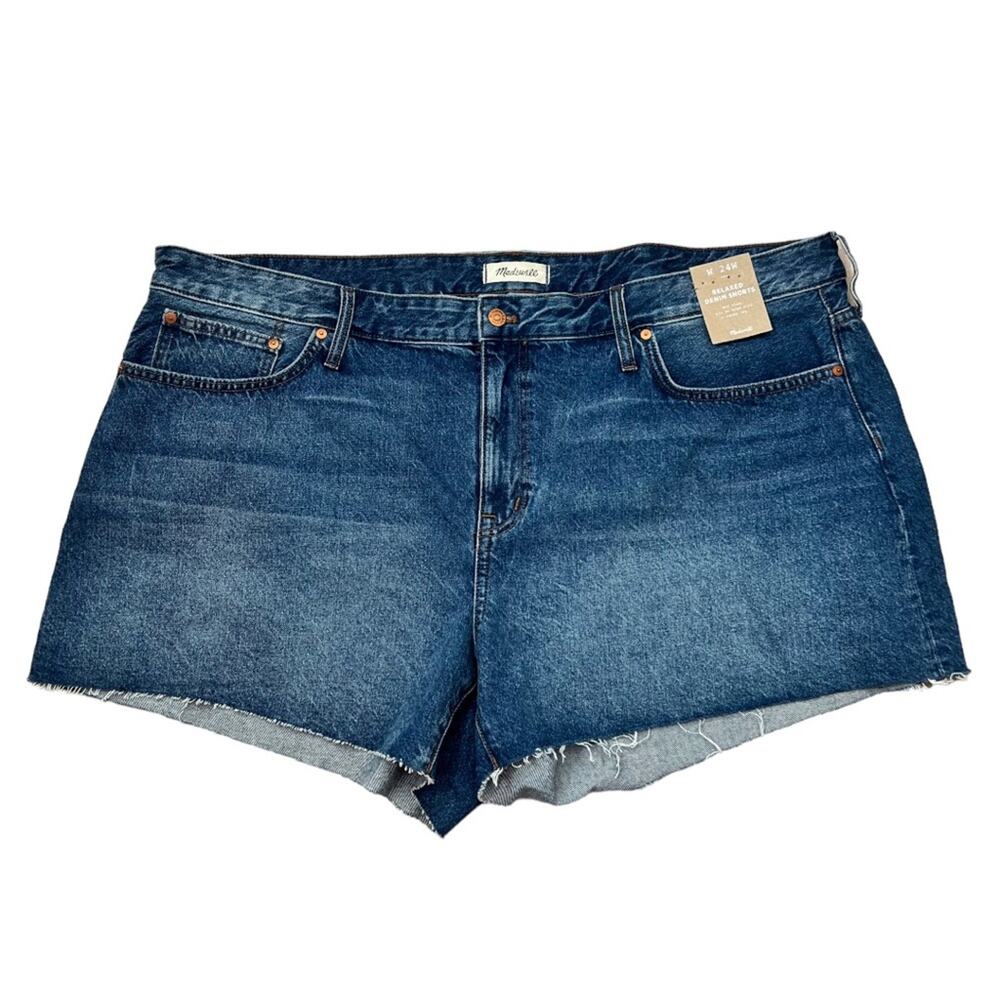 Madewell The Relaxed Denim Cut Off Jean Shorts Size 24W